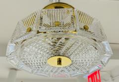  Orrefors Orrefors Swedish Crystal Carl Fagerlund 1960s Mid Century Flush Ceiling Pendant - 3871525