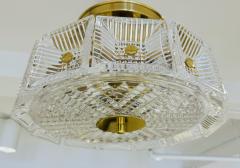  Orrefors Orrefors Swedish Crystal Carl Fagerlund 1960s Mid Century Flush Ceiling Pendant - 3871530