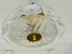  Orrefors Orrefors Swedish Crystal Carl Fagerlund 1960s Mid Century Flush Ceiling Pendant - 3871531