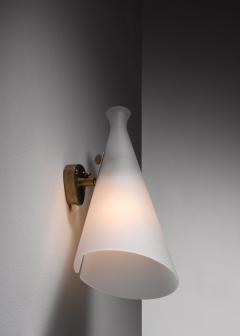  Orrefors Orrefors brass and glass adjustable wall lamp - 2160734