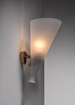  Orrefors Orrefors brass and glass adjustable wall lamp - 2160735
