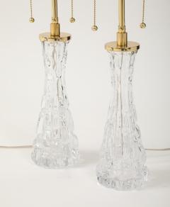  Orrefors Pair of 1960s Crystal lamps by Carl Fagerlund for Orrefors  - 4378097
