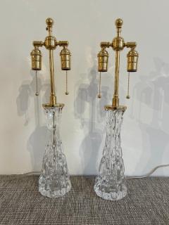  Orrefors Pair of 1970s Orrefors Crystal Lamps by Carl Fagerlund - 4377679