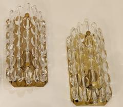  Orrefors Pair of Carl Fagerland Orrefors Swedish Mid Century Crystal Wall Lights - 3714762