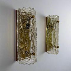  Orrefors Pair of Carl Fagerlund art glass sconces for Orrefors Sweden c 1960s - 4696256