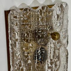  Orrefors Pair of Carl Fagerlund art glass sconces for Orrefors Sweden c 1960s - 4696258