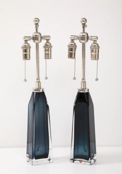  Orrefors Pair of Large Mild Night Blue lamps designed By Carl Fagerlund for Orrefors  - 3754653