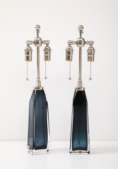  Orrefors Pair of Large Mild Night Blue lamps designed By Carl Fagerlund for Orrefors  - 3754654