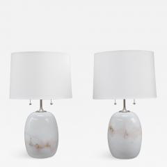  Orrefors Pair of Michael Bang Art Glass Table Lamps - 1505904