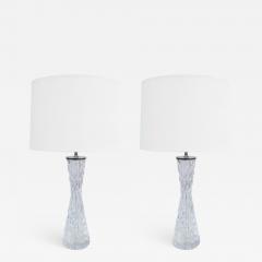  Orrefors Pair of Orrefors Large Crystal Table Lamps - 1510977