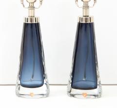 Orrefors Pair of Orrefors Sapphire Blue Lamps  - 1135786