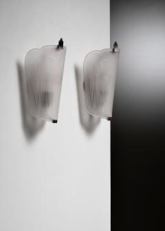  Orrefors Pair of Orrefors glass wall lamps - 4376069