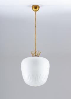  Orrefors Scandinavian Pendant in Brass and Glass Swedish Modern 1940s - 1249696