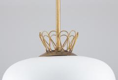  Orrefors Scandinavian Pendant in Brass and Glass Swedish Modern 1940s - 1249699