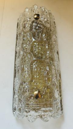 Orrefors Set of 3 Orrefors Crystal 1960s Swedish Mid Century Wall Lamps - 3714780
