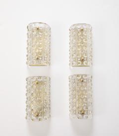  Orrefors Set of 4 Crystal and Brass Sconces Designed by Carl Fagerlund for Orrefors - 3756000