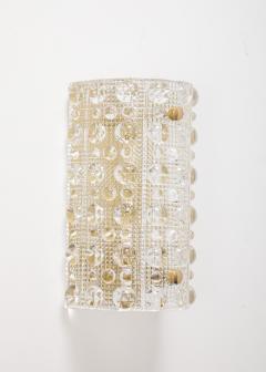  Orrefors Set of 4 Crystal and Brass Sconces Designed by Carl Fagerlund for Orrefors - 3756005