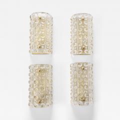  Orrefors Set of 4 Crystal and Brass Sconces Designed by Carl Fagerlund for Orrefors - 3758709