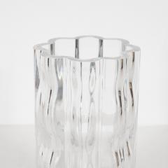  Orrefors Swedish Mid Century Modern Translucent Handblown Rippled Glass Vase by Orrefors - 1560579