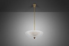  Orrefors Swedish Modern Glass Ceiling Lamp by Orrefors Sweden 1930s - 3380195