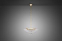  Orrefors Swedish Modern Glass Ceiling Lamp by Orrefors Sweden 1930s - 3380199