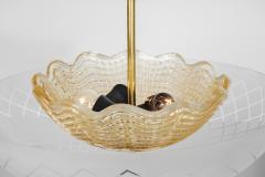  Orrefors Swedish Modern Glass Ceiling Lamp by Orrefors Sweden 1930s - 3380202