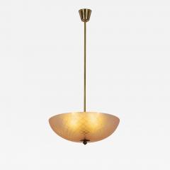  Orrefors Swedish Modern Glass Ceiling Lamp by Orrefors Sweden 1930s - 3388307