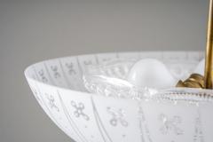  Orrefors Swedish Modern Glass and Brass Pendant by Orrefors - 4382345