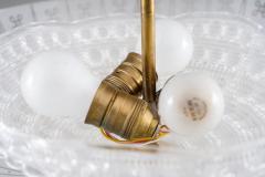  Orrefors Swedish Modern Glass and Brass Pendant by Orrefors - 4382348