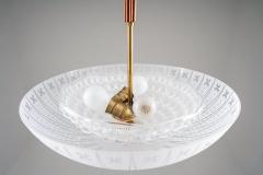  Orrefors Swedish Modern Glass and Brass Pendant by Orrefors - 4382351