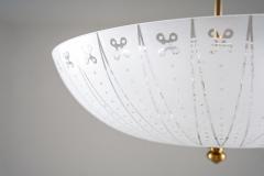  Orrefors Swedish Modern Glass and Brass Pendant by Orrefors - 4382353