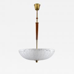  Orrefors Swedish Modern Glass and Brass Pendant by Orrefors - 4383504