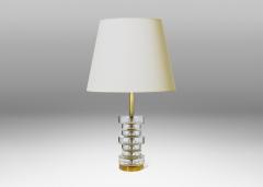  Orrefors Table Lamp in Crystal and Brass by Carl Fagerlund for Orrefors Glasbruk - 3744306