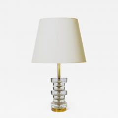  Orrefors Table Lamp in Crystal and Brass by Carl Fagerlund for Orrefors Glasbruk - 3744949