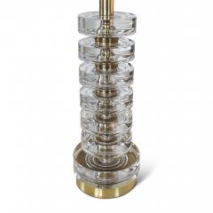  Orrefors Table Lamp in Crystal and Brass by Carlo Fagerlund for Orrefors - 2982355