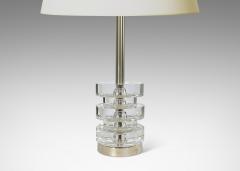  Orrefors Table Lamp in Crystal and Steel by Carl Fagerlund for Orrefors - 3744302