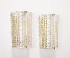  Orrefors Wonderful 1960 s Pair of Large Demi Lune Sconces by Carl Fagerlund for Orrefors - 3759310