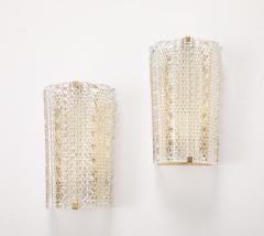  Orrefors Wonderful 1960 s Pair of Large Demi Lune Sconces by Carl Fagerlund for Orrefors - 3759312