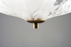  Orrefors copy of Swedish Modern Glass and Brass Pendant by Orrefors - 4382364