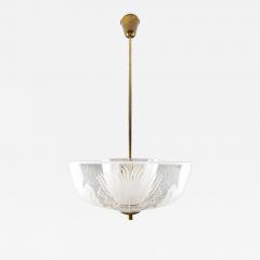  Orrefors copy of Swedish Modern Glass and Brass Pendant by Orrefors - 4383505