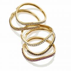  Oscar Heyman Brothers Five Diamond and Gem set Oscar Heyman Bangle Bracelets - 2943760