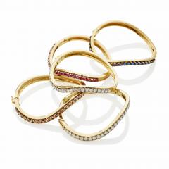  Oscar Heyman Brothers Five Diamond and Gem set Oscar Heyman Bangle Bracelets - 2943761