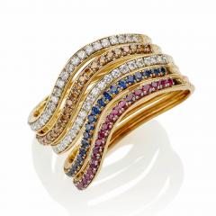  Oscar Heyman Brothers Five Diamond and Gem set Oscar Heyman Bangle Bracelets - 2943762