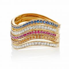  Oscar Heyman Brothers Five Diamond and Gem set Oscar Heyman Bangle Bracelets - 2943764