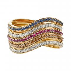  Oscar Heyman Brothers Five Diamond and Gem set Oscar Heyman Bangle Bracelets - 2948779