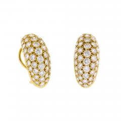  Oscar Heyman Brothers Oscar Heyman Diamond Pav Hoop Earrings - 4392951