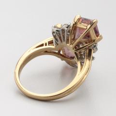  Oscar Heyman Brothers Oscar Heyman Diamond Pink Tourmaline Platinum Gold Ring - 4446699