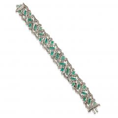  Oscar Heyman Brothers Oscar Heyman Emerald and Diamond Bracelet - 3902360