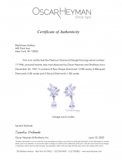  Oscar Heyman Brothers Oscar Heyman Mid Century Diamond Earrings - 4429811