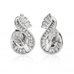  Oscar Heyman Brothers Oscar Heyman Mid Century Diamond Earrings - 4486408